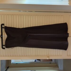 Vintage Brown Silk Strapless Dress